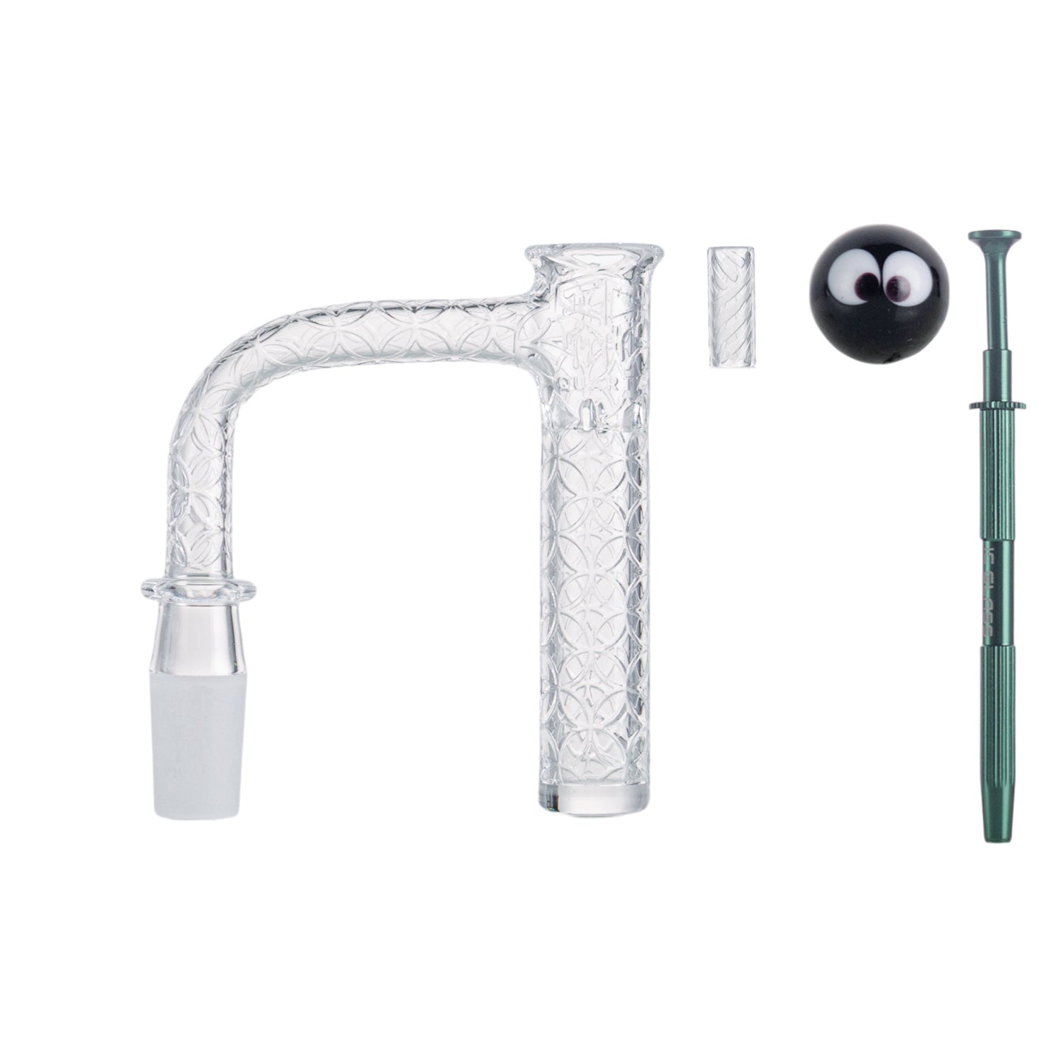 IC Quartz - Everclear 2nd Gen | 14mm 90° Banger | Includes Terp Ball Grabber, Carb Cap & Terp Pillar | 5 Colors