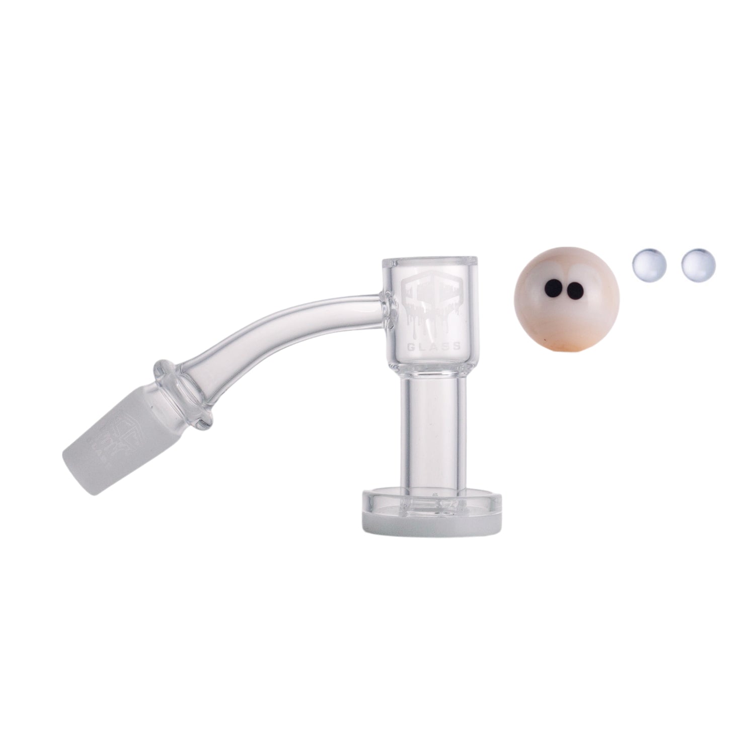 IC Glass - Fairchild | 14mm 45° Quartz Banger | Includes Carb Cap, Terp Balls | 5 Colors