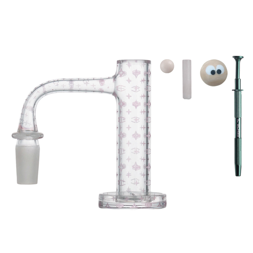 IC Quartz - Galactic 2nd Gen | 14mm 90° Banger | Includes Terp Ball Grabber, Carb Cap, Terp Balls & Terp Pillar | 6 Colors