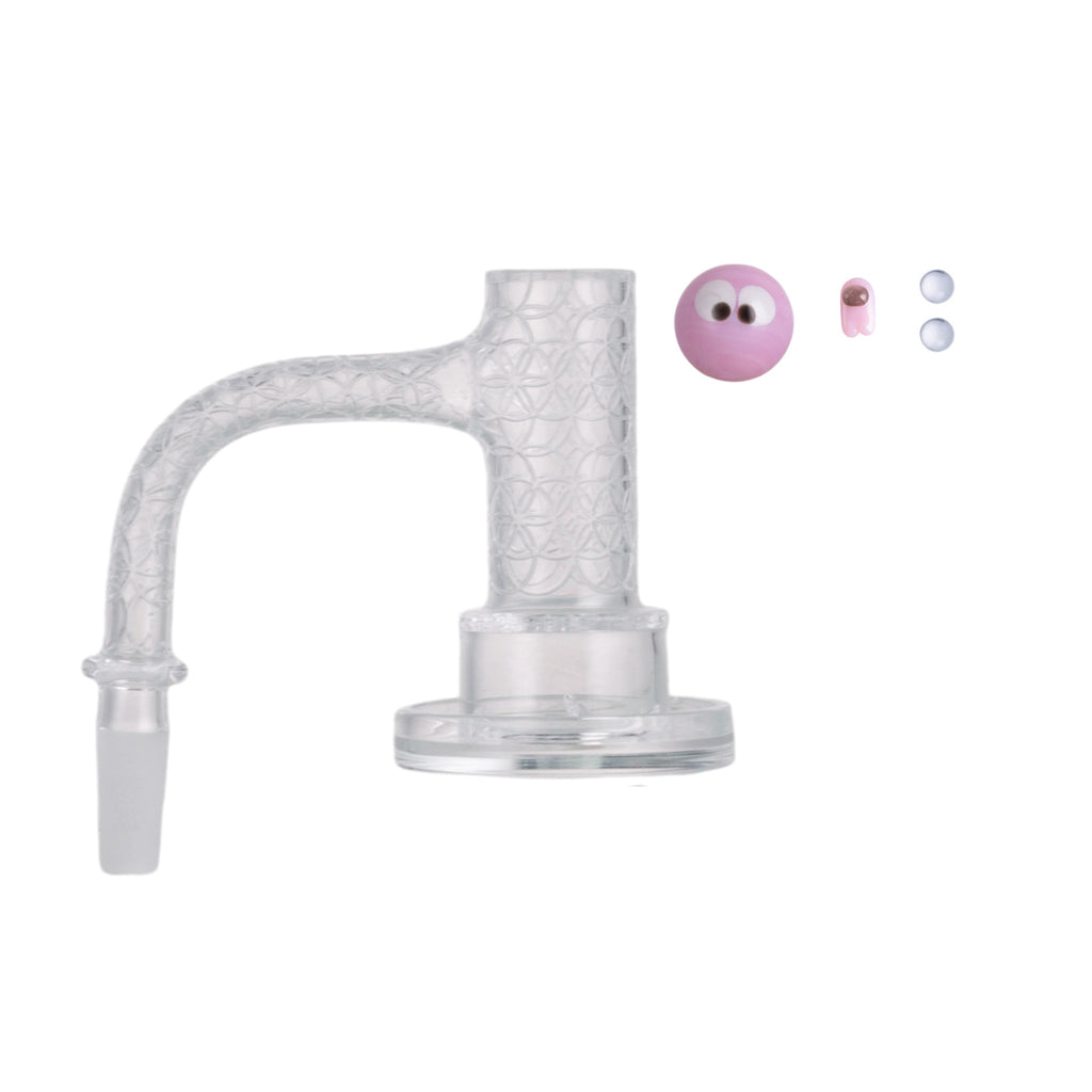 IC Quartz - Quasar 3rd Gen | 10mm 90° Banger | Includes Carb Cap, Terp balls | 5 Colors