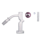 IC Glass - Columbia  | 14mm 45° Quartz Banger | Includes Carb Cap, Terp Balls & Sticker | 5 Colors