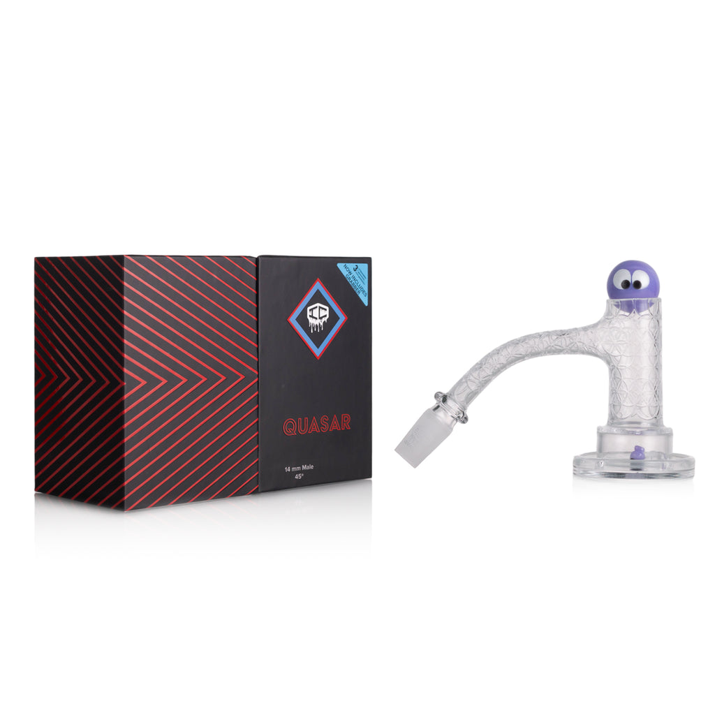 IC Quartz - Quasar 3rd Gen | 14mm 45D Banger | Includes Carb Cap, Terp balls | 3 Colors