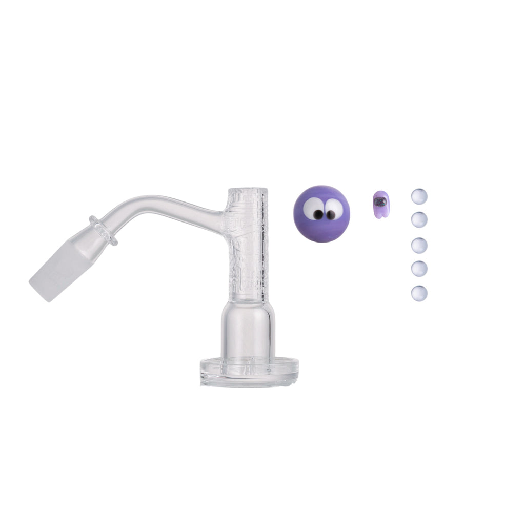 IC Quartz - Highsky | 14mm 45° Banger | Includes Carb Cap, Terp balls | 5 Colors