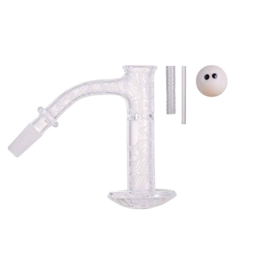 IC Quartz - Mirage | 10mm 45D Banger | Fully Frosted Banger | Includes Carb Cap, Terp balls | 5 Colors