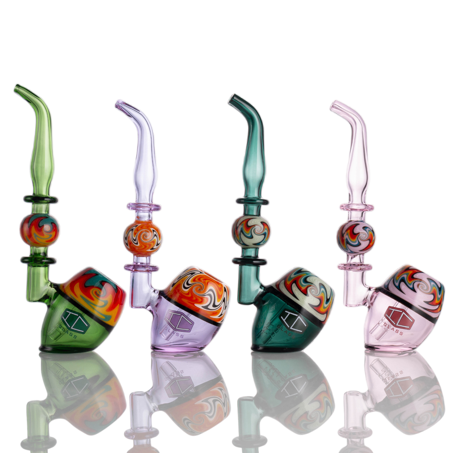 IC Glass Cannabique | Wig Wag Bubbler | 7" | Sherlock