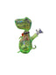SILO GLASS - Dino Glass water pipe | 6"| SILO100