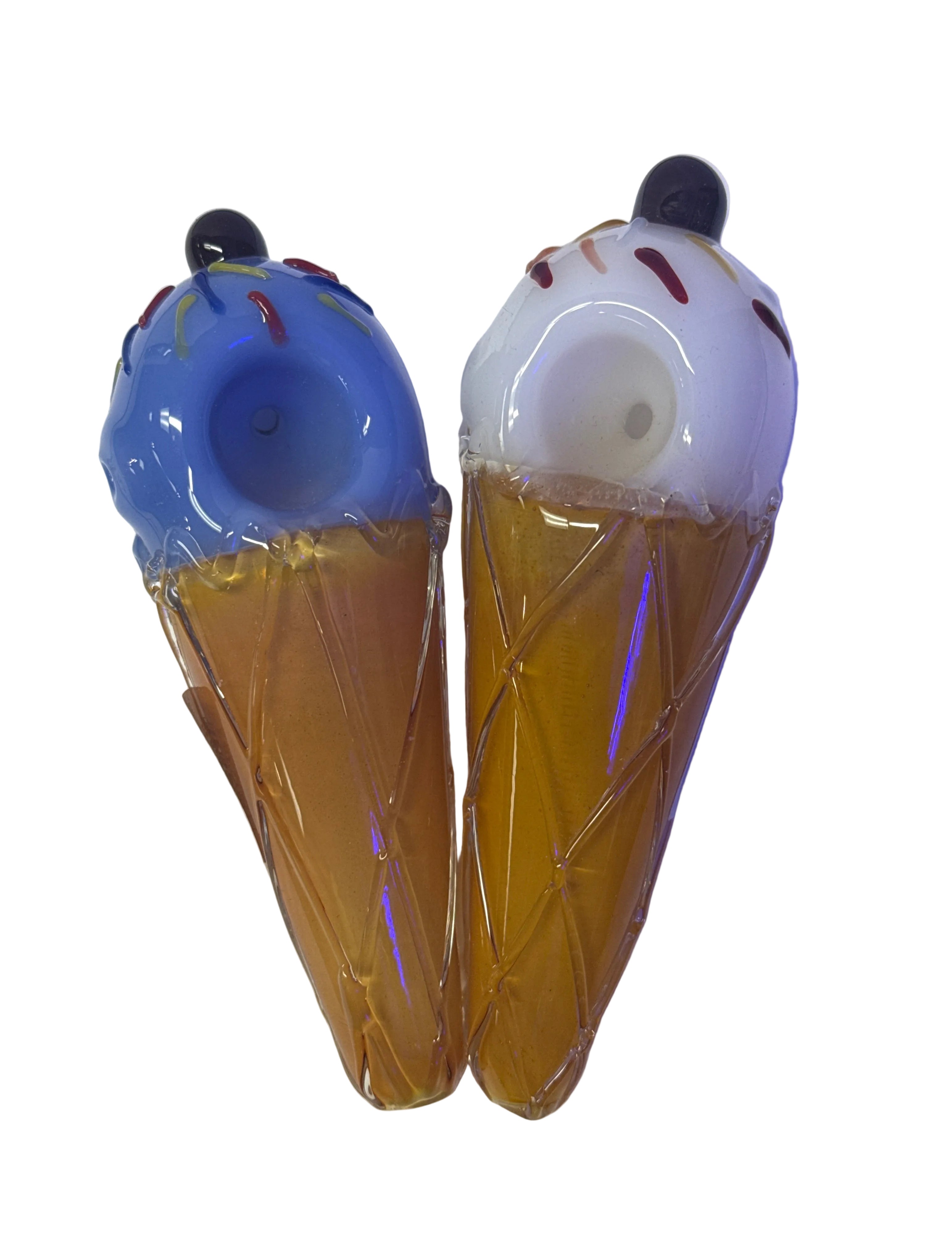 Hand Pipe - 4.5" Hand Pipe in Waffle Ice Cream Design | Assorted | $7.99/Pc