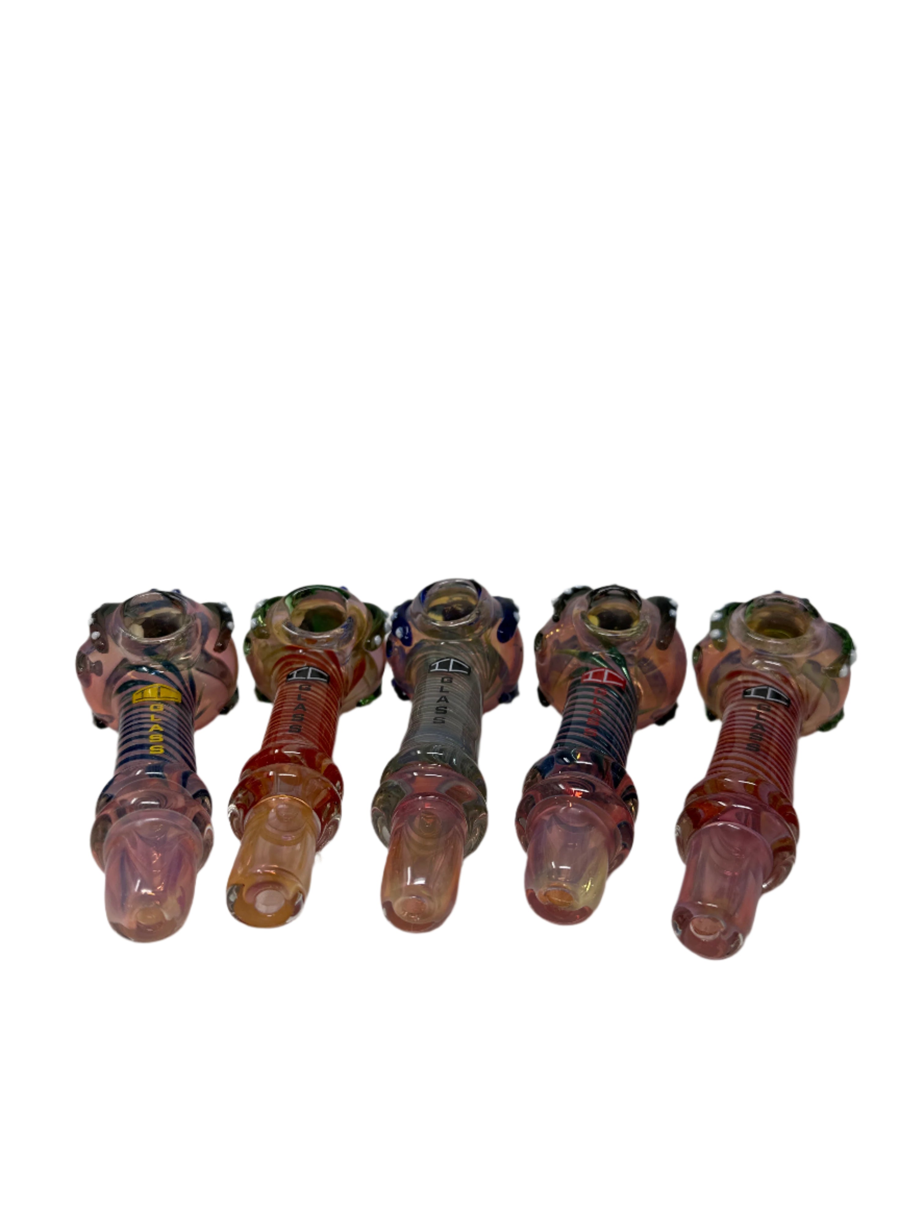 IC Glass Hand Pipe – Spider Design with Screen Main image