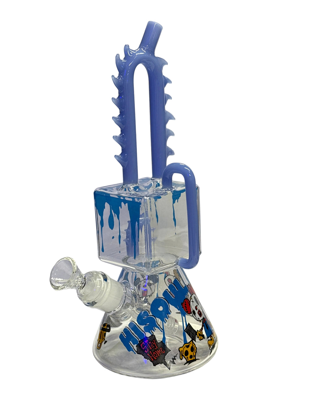 Chain Saw recycler beaker | Dual Chamber bong