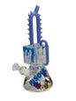Chain Saw recycler beaker | Dual Chamber bong