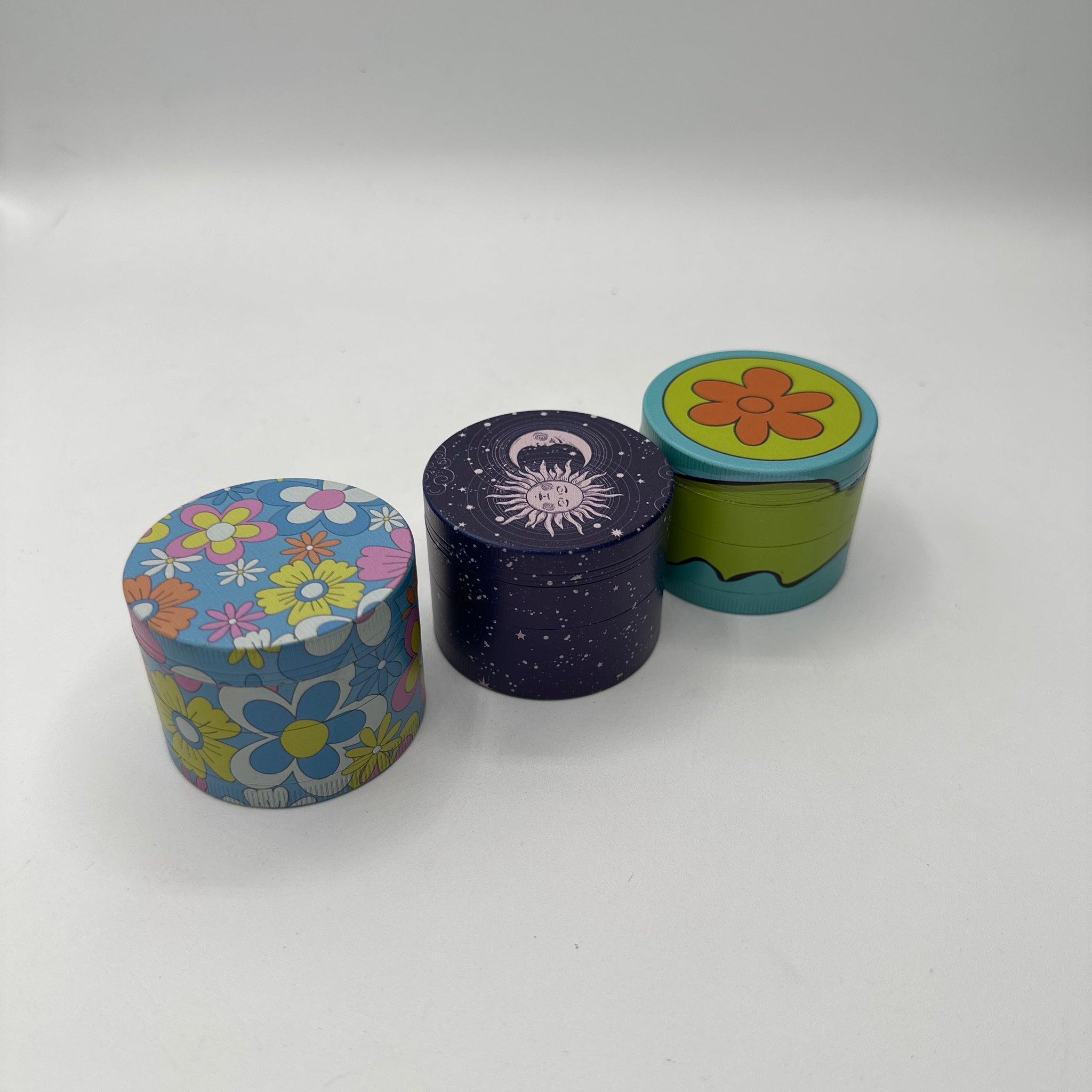 SKY HIGH HERB GRINDER with Full Color - 55MM | Assorted 3 Styles