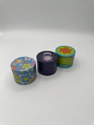 SKY HIGH HERB GRINDER with Full Color - 55MM | Assorted 3 Styles