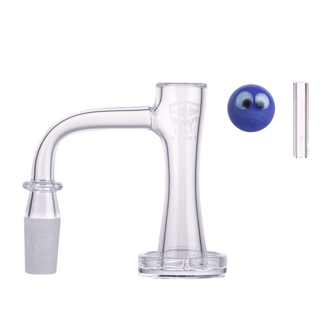 IC Glass - Queets | 14mm 90D Quartz Banger | Includes Carb Cap, Terp Balls & Sticker | 6 Colors