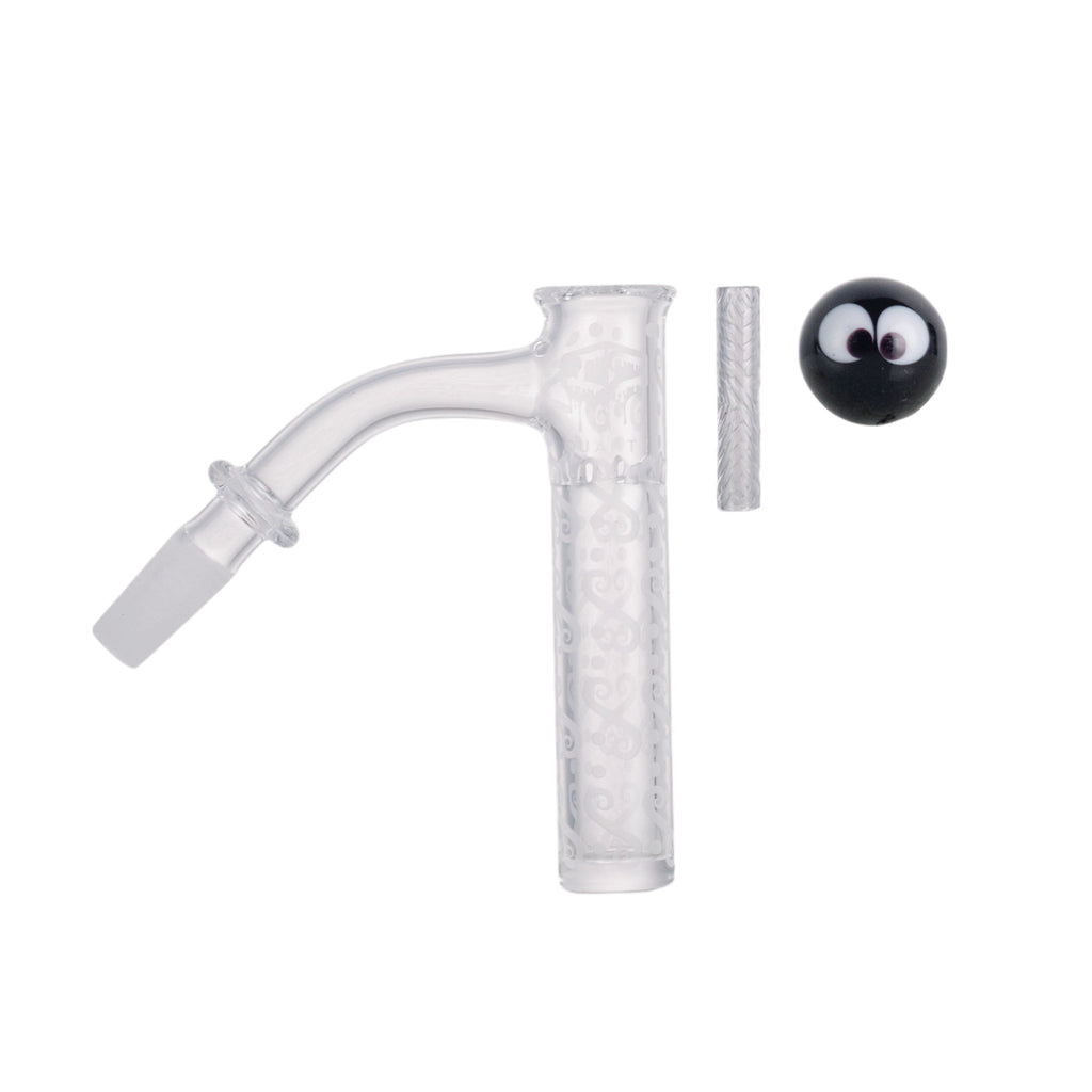 IC Quartz - Everclear | 10mm 45D Banger | Includes Carb Caps & Terp Balls | 5 Colors