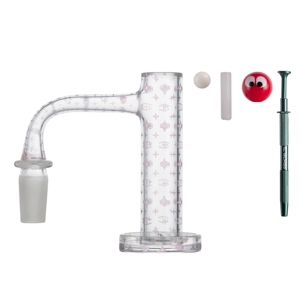 IC Quartz - Galactic 2nd Gen | 14mm 90° Banger | Includes Terp Ball Grabber, Carb Cap, Terp Balls & Terp Pillar | 6 Colors