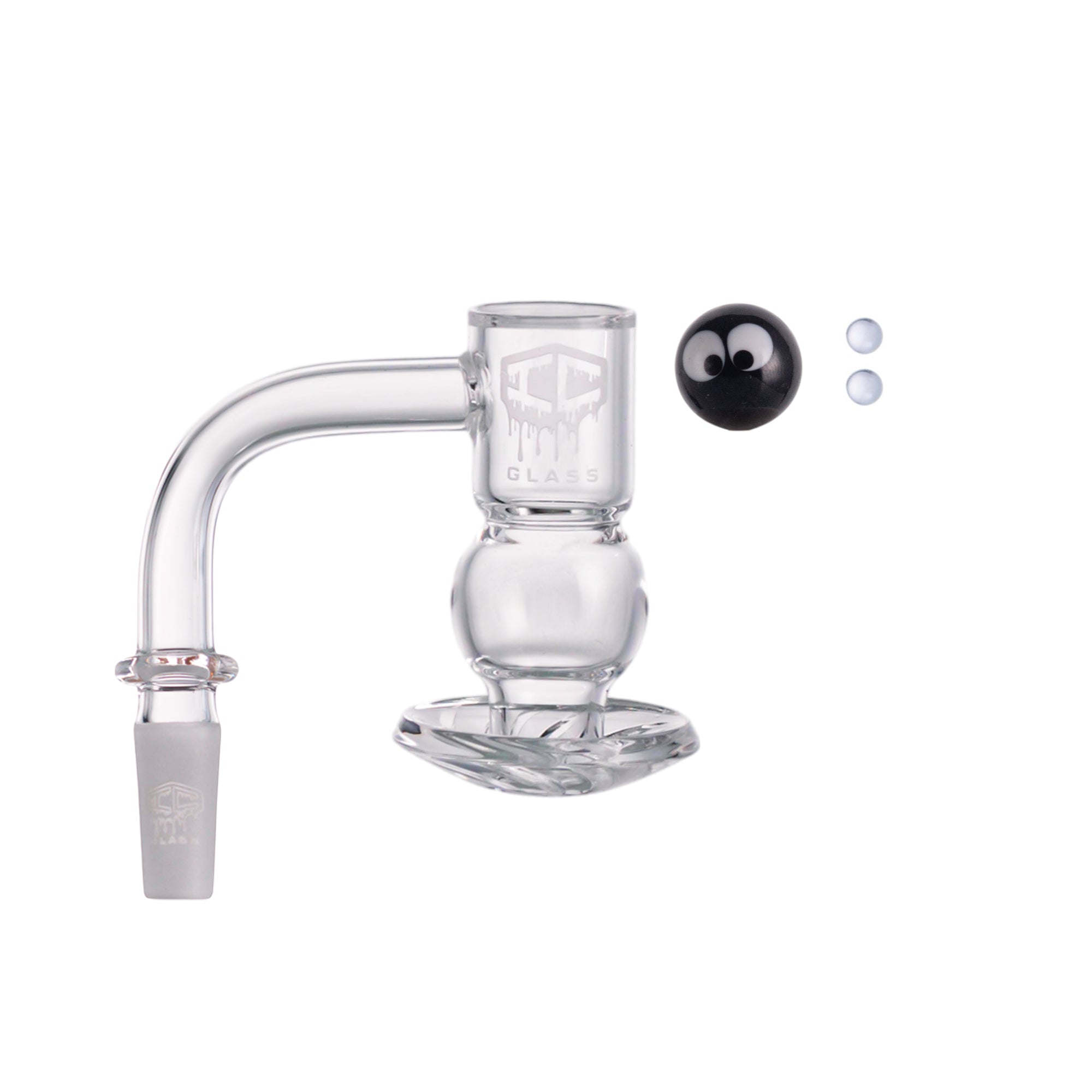 IC Glass - Ice River | 10mm 90D Quartz Banger | Includes Carb Cap, Terp Balls & Sticker | 5 Colors
