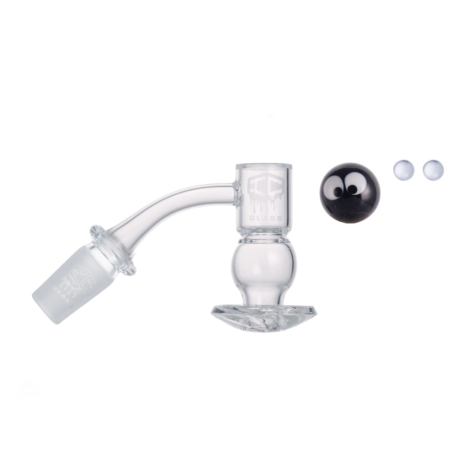 IC Glass - Ice River | 14mm 45D Quartz Banger | Includes Carb Cap, Terp Balls & Sticker | 5 colors