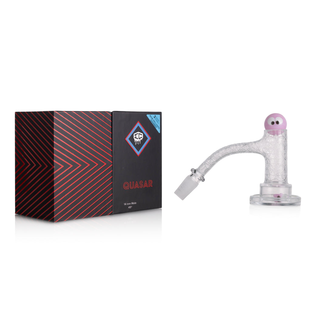 IC Quartz - Quasar 3rd Gen | 14mm 45D Banger | Includes Carb Cap, Terp balls | 3 Colors