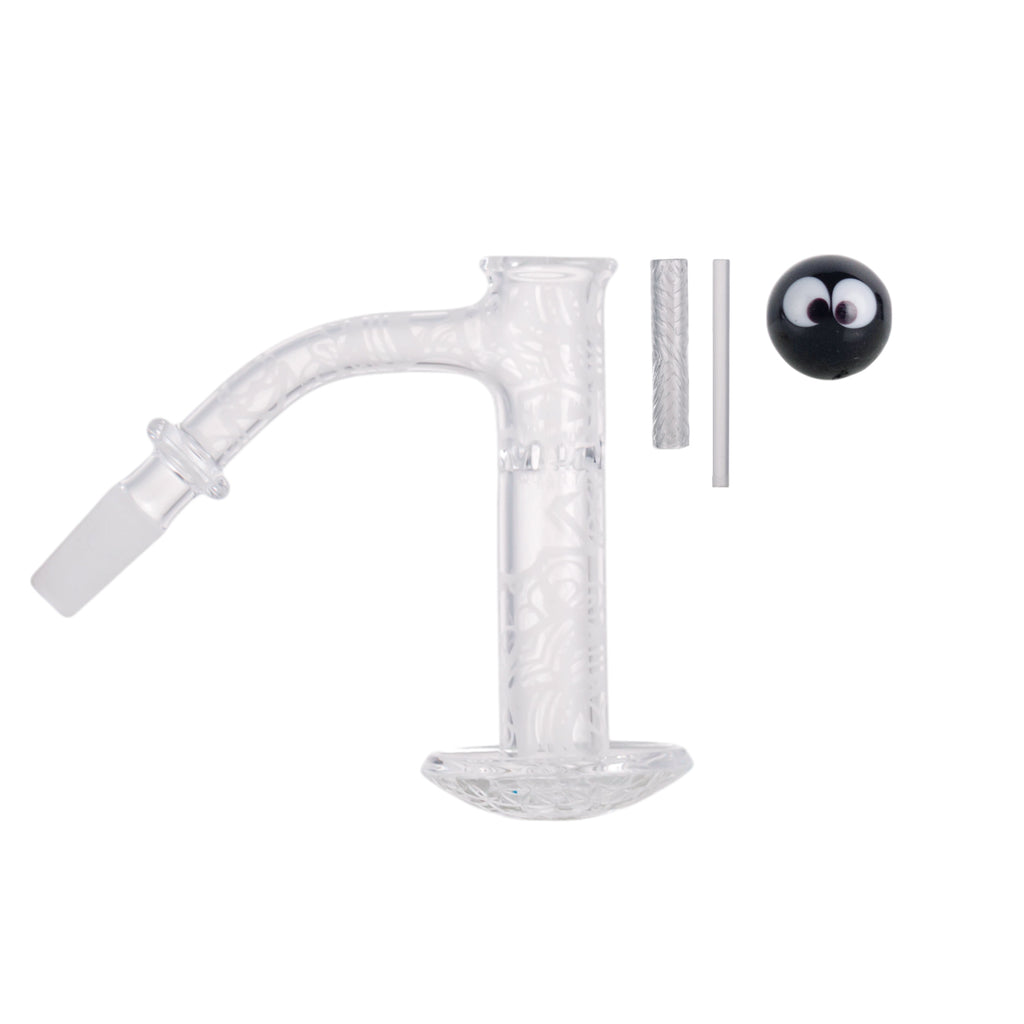 IC Quartz - Mirage | 10mm 45D Banger | Fully Frosted Banger | Includes Carb Cap, Terp balls | 5 Colors