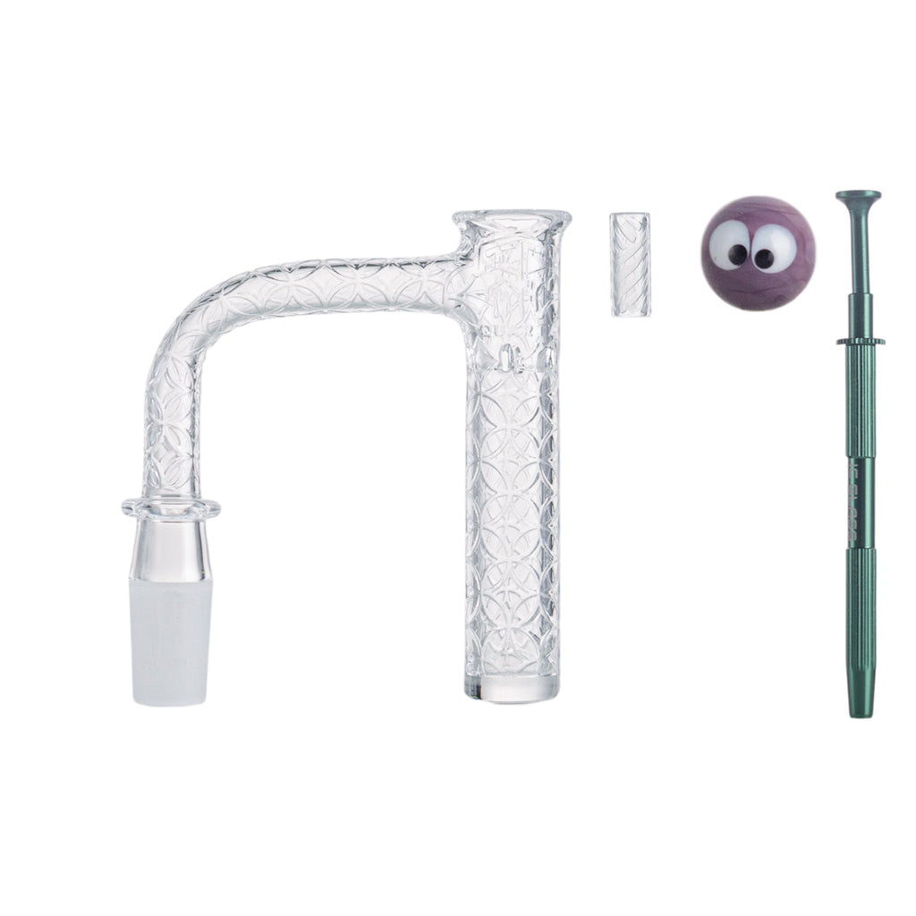 IC Quartz - Everclear 2nd Gen | 14mm 90° Banger | Includes Terp Ball Grabber, Carb Cap & Terp Pillar | 5 Colors