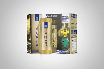 Gold Whip | Maxi- 2000G | FOOD-GRADE CREAM CHARGER FOR FOOD/CATERING  PURPOSE ONLY | 2TANKS/CASE