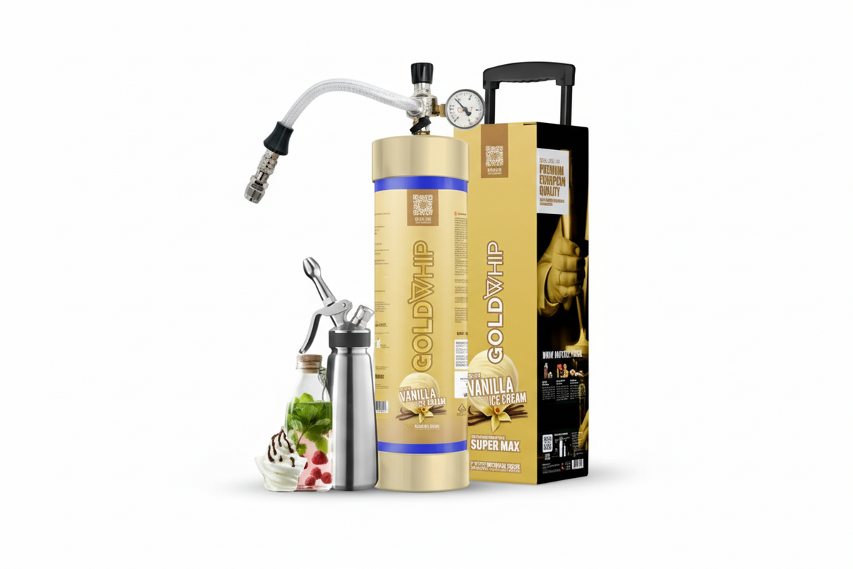 Gold Whip Super Max 4000G Food Grade Cream Charger Wholesale | Single Tank Catering Supply Main image