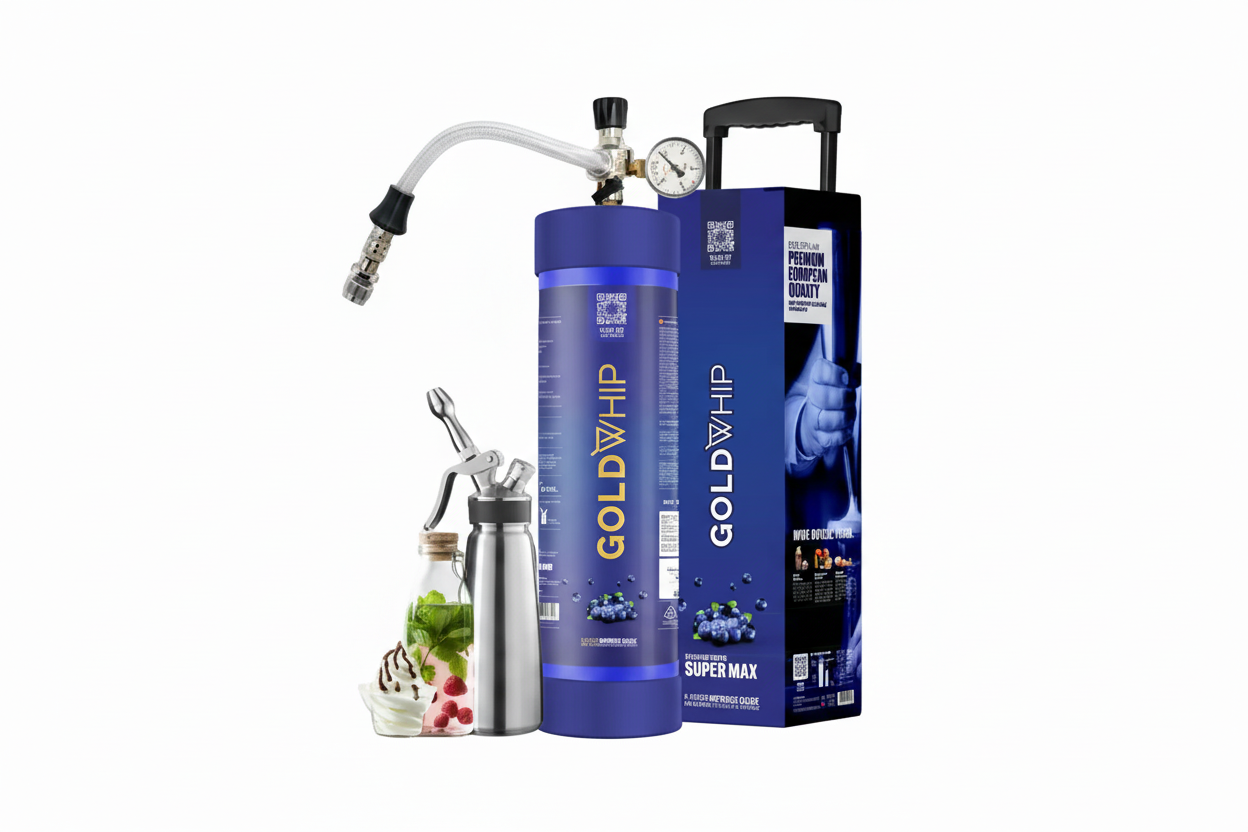 Gold Whip Super Max 4000G Food Grade Cream Charger Wholesale | Single Tank Catering Supply