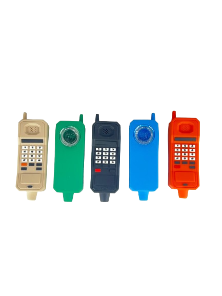 Silicone - 3.8" Ninetie's Phone Styles Design Hand Pipe | Single Unit