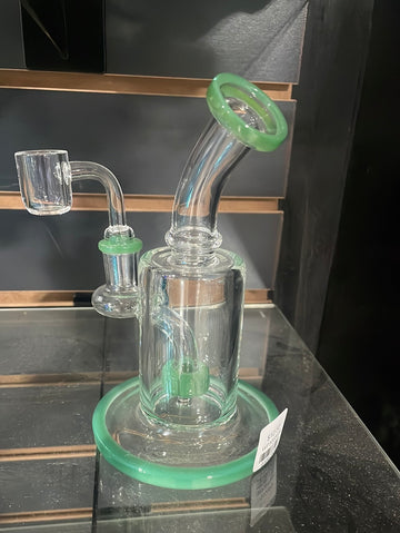 Glass Waterpipe 14F with 4mm quartz banger