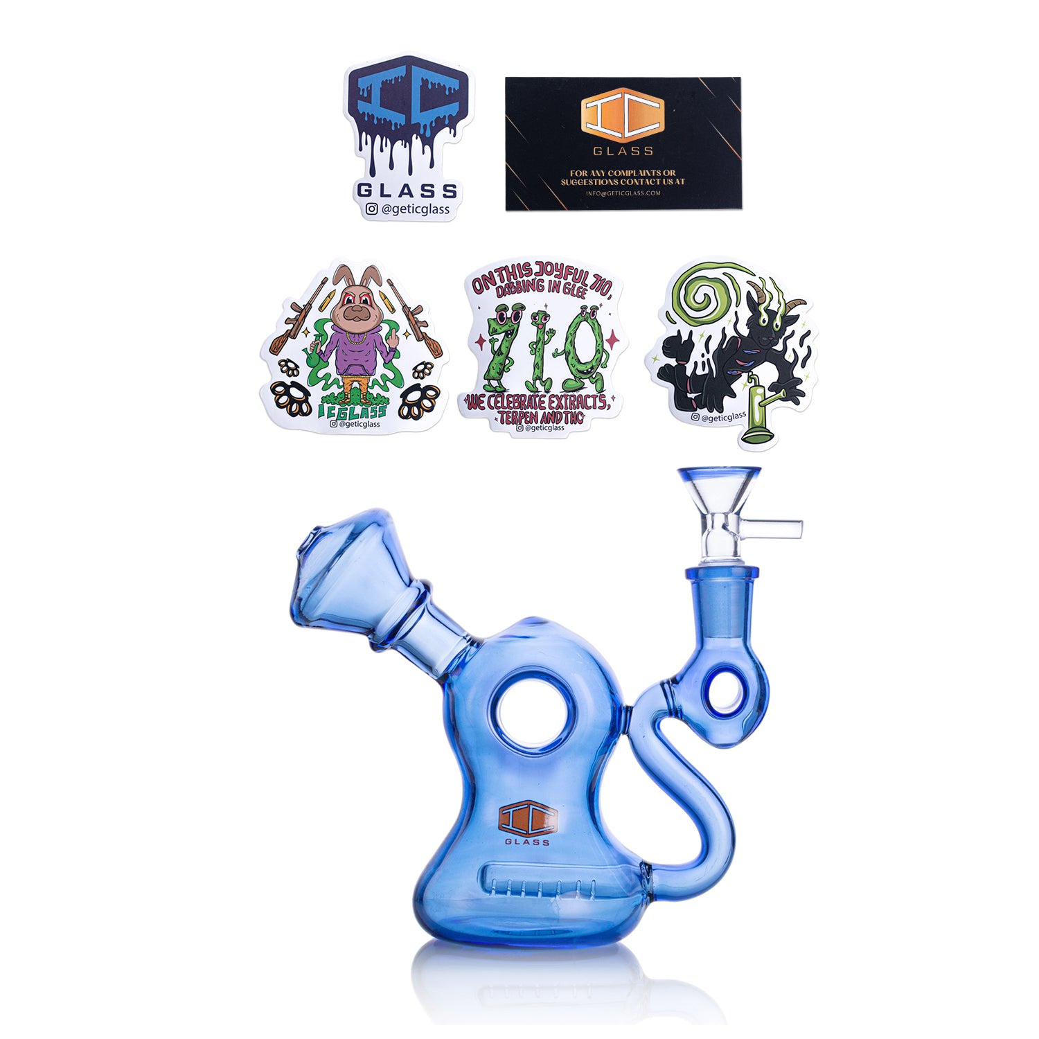 IC Glass Recycler| ICRE1050| Perfect for Dry Herbs and Concentrates