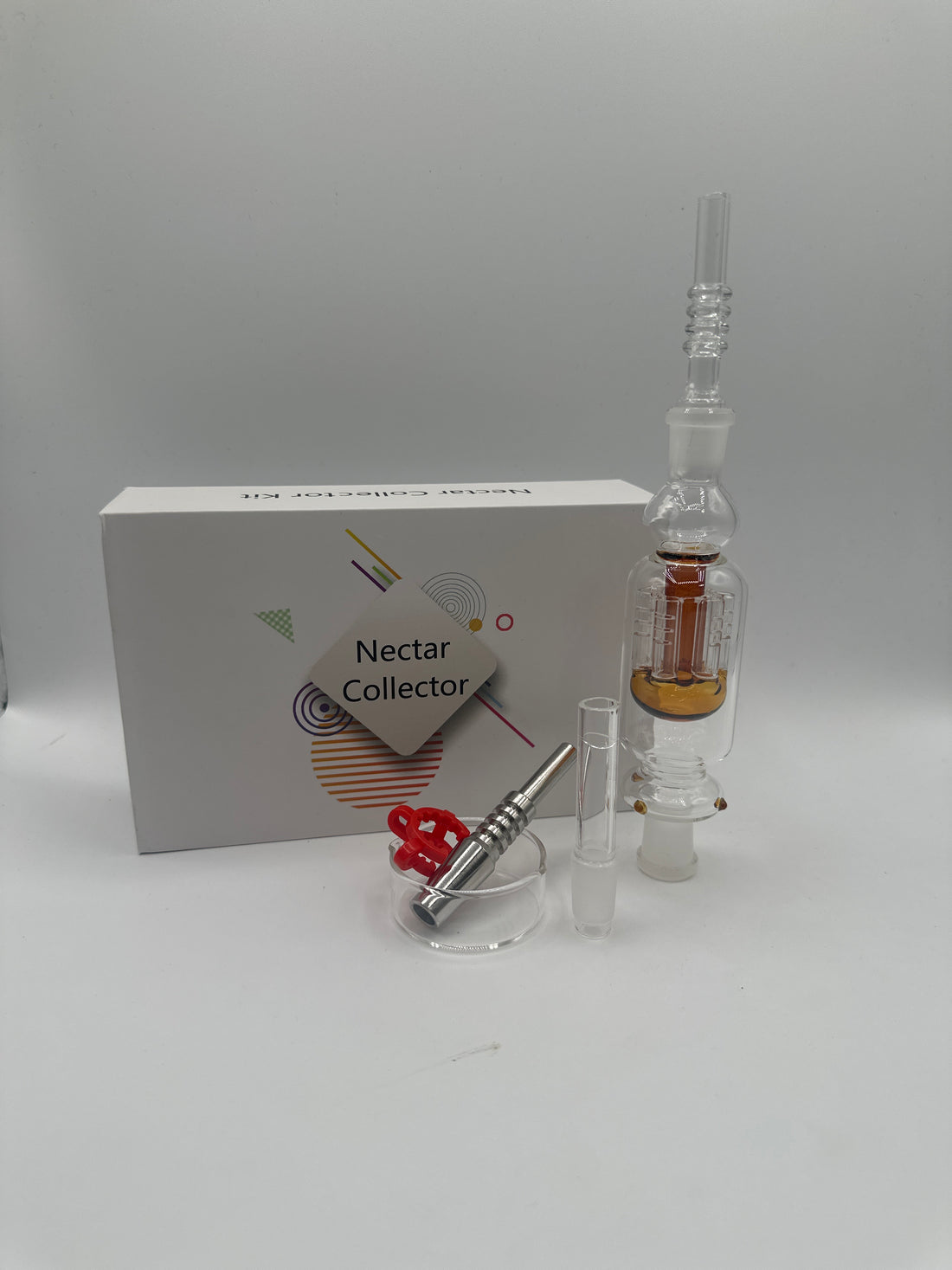 Nectar Collector with shower head perc | Includes Titanium & Glass Tip|NC1830