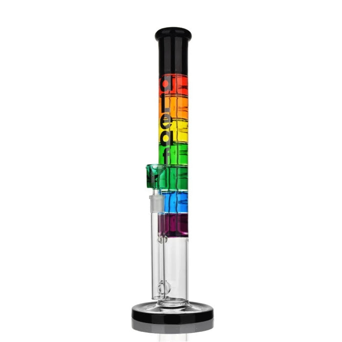 Aleaf - 16" Black Rim Glycerin Rainbow Waterpipe | AL2131 Main image