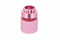 ATOM grinder with glass storage jar and silicone protector Pink