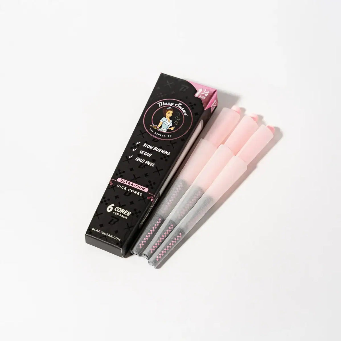 Blazy Susan Ultra Thin Rice Cones | 1 1/4 6PK 21CT Cones Secondary image