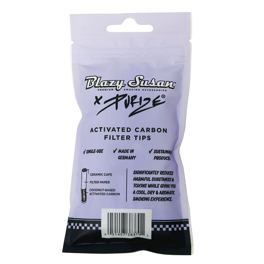 BLAZY SUSAN - Xtra Slim Carbon Filters | 5.9mm size | Ceramic Cap & Coconut-Based Activated Carbons