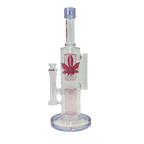 Aleaf - 14.6" The Double Ripple double can perc tube