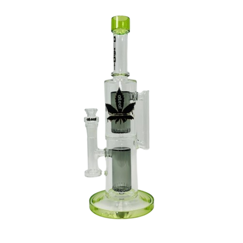 Aleaf - 14.6" The Double Ripple double can perc tube