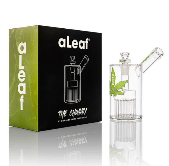 Aleaf Chubby Bubbler with Green Accent and Tree Perc