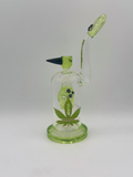 Aleaf Glass Waterpipe with Flat Mouthpiece Green 