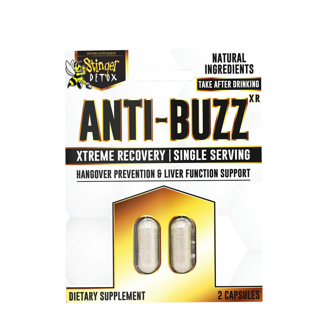 Stinger Anti-Buzz Hangover Prevention & Liver Function support Single Unit