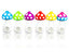 Assorted colors mushroom silicone hand pipe

