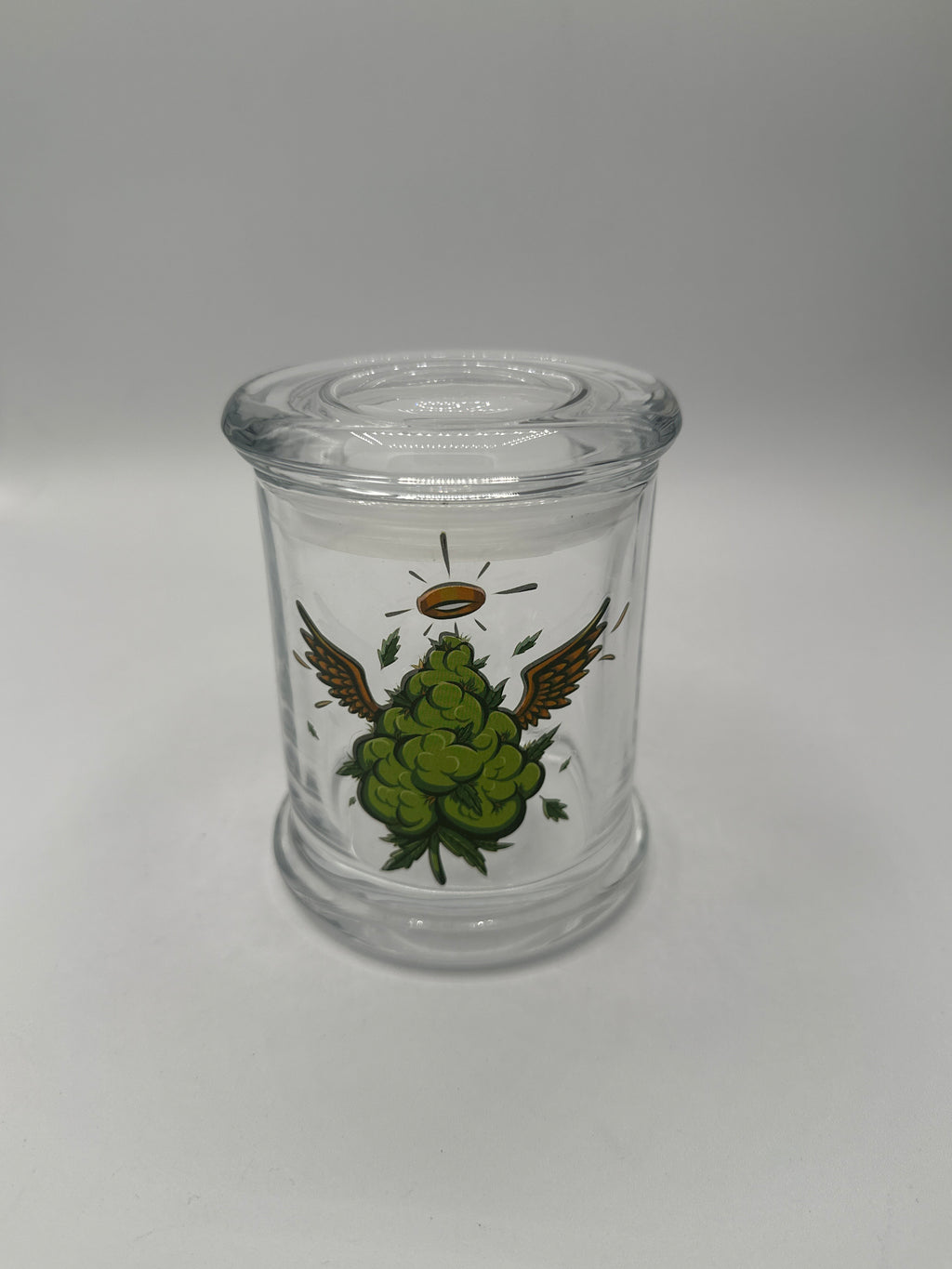 Air tight Glass container jars with print - LARGE | BOX OF 2 UNITS | BOX