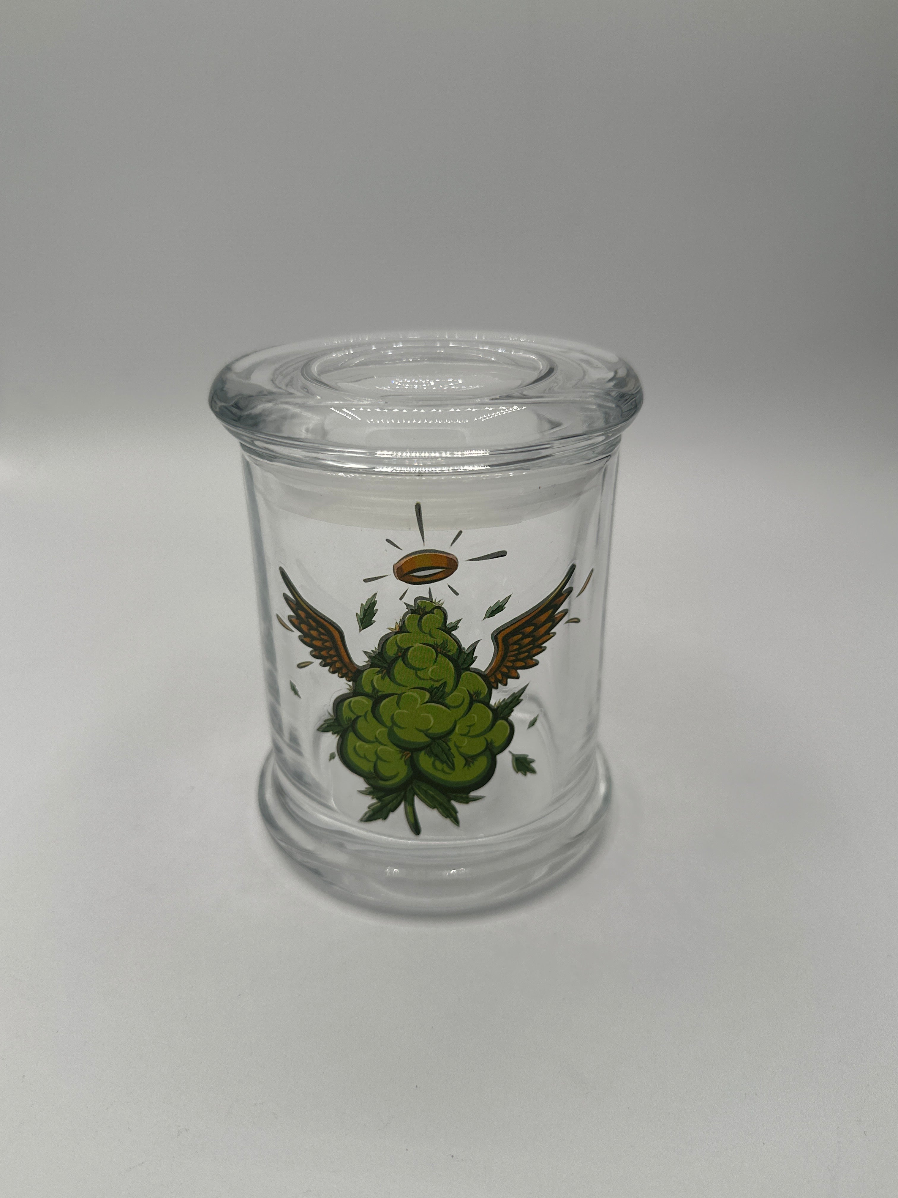 Air tight Glass container jars with print - LARGE | BOX OF 2 UNITS | BOX
