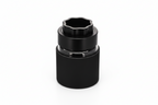 ATOM grinder with glass storage jar and silicone protector black