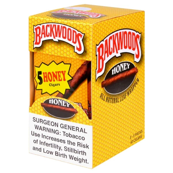 Backwoods | All Natural Leaf Wrapper | 8- 5 Packs | 40 Cigars Secondary image