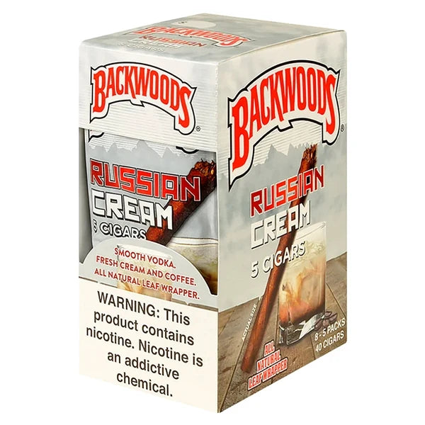 Backwoods | All Natural Leaf Wrapper | 8- 5 Packs | 40 Cigars