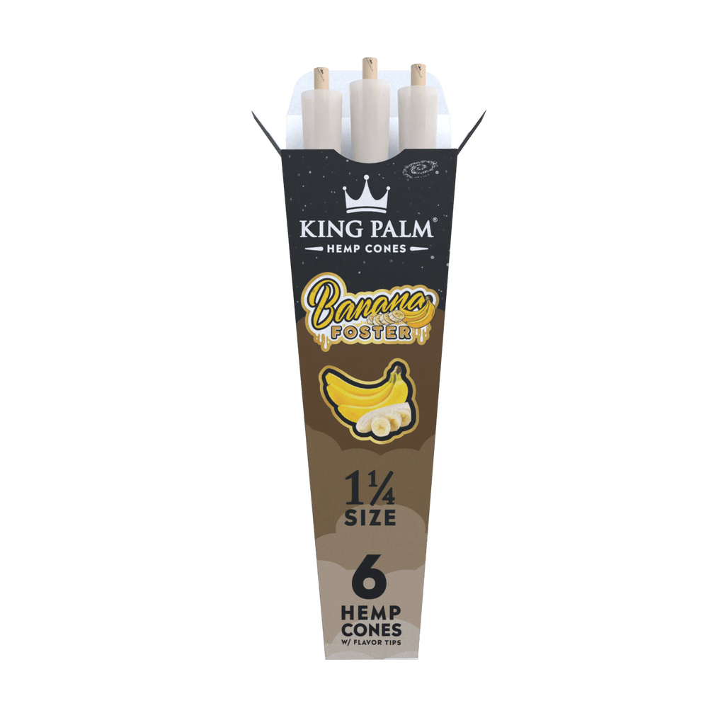 King Palm - Hemp Cones | 1 1/4 Size  6-Hemp cones| 30Packs/Display | Squeeze & POP | WR09