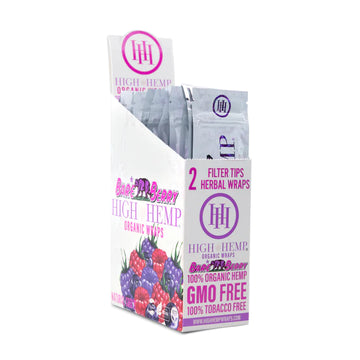 HIGH HEMP Wraps - Organic Wraps, Tobacco Free, Vegan, Non-GMO | 2 Wraps | 2 Filter Tips