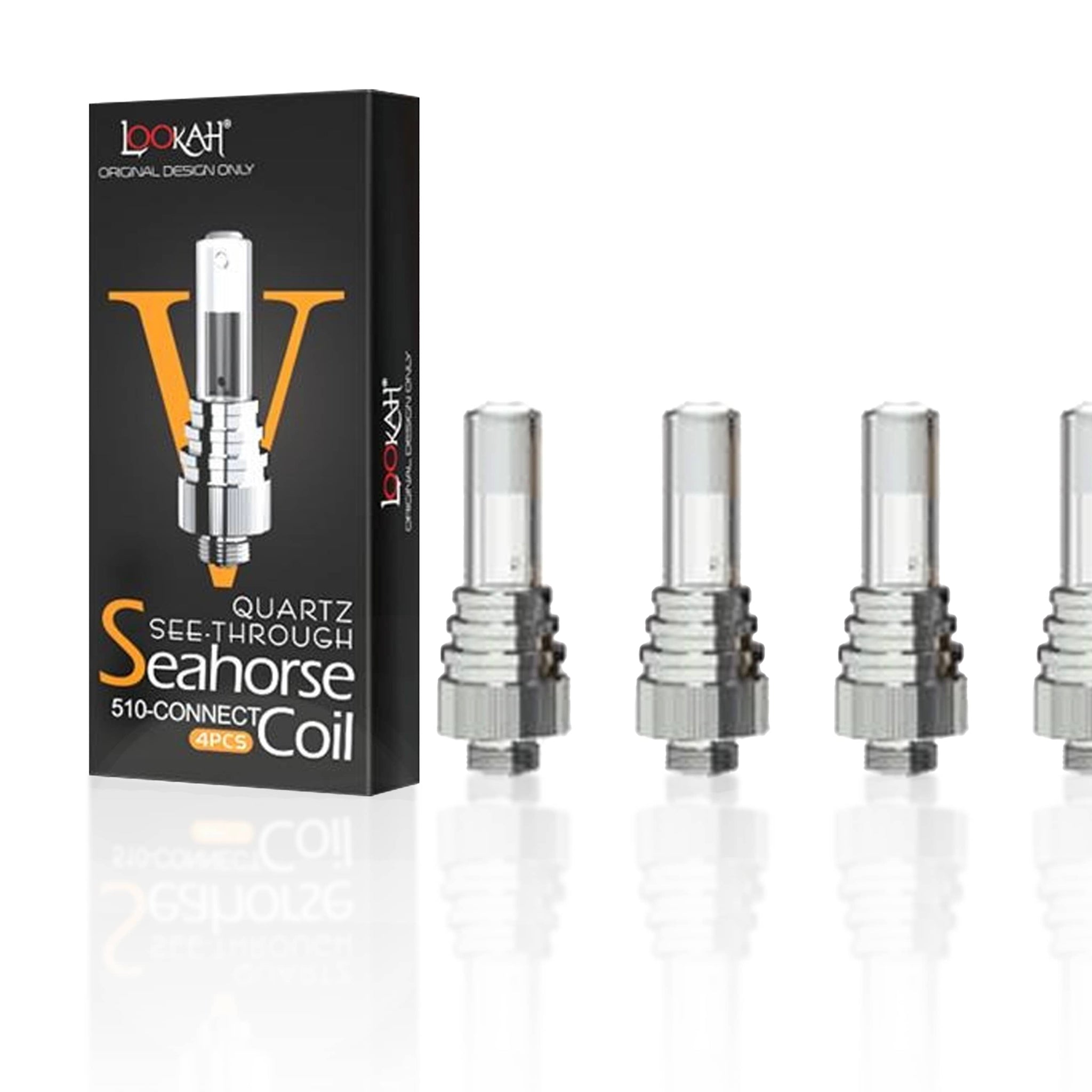 Lookah Seahorse Quartz See-Through Coil V | 4-Pack | 510 Thread