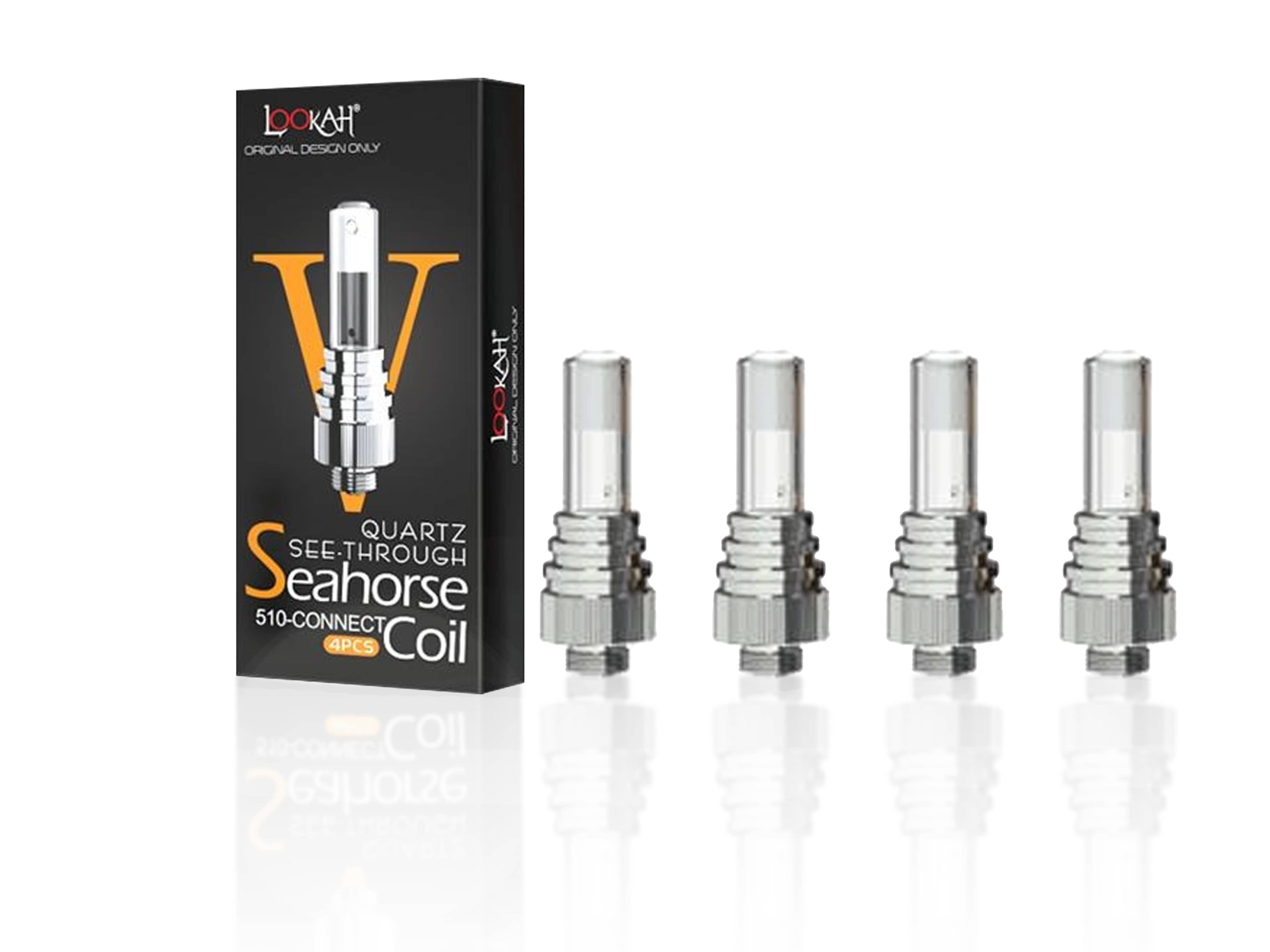 Lookah Seahorse Quartz See-Through Coil V | 4-Pack | 510 Thread